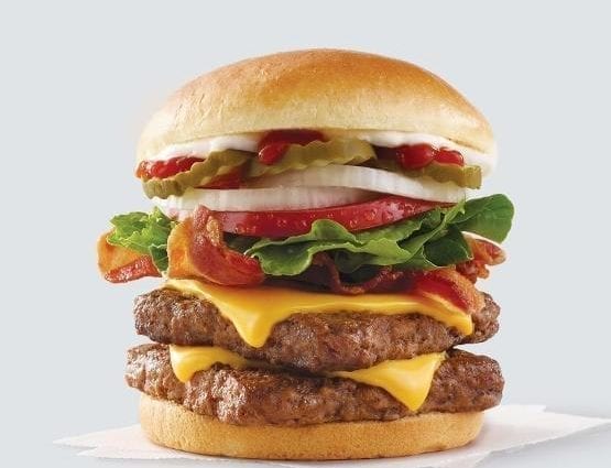 Calorie WENDY&#8217;S, classic double sandwich “CLASSIC DOUBLE”, with cheese. Chemical composition and nutritional value.