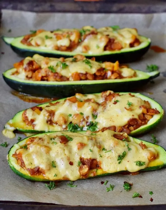 Calorie Zucchini stuffed with vegetables 1-94 each. Chemical composition and nutritional value.