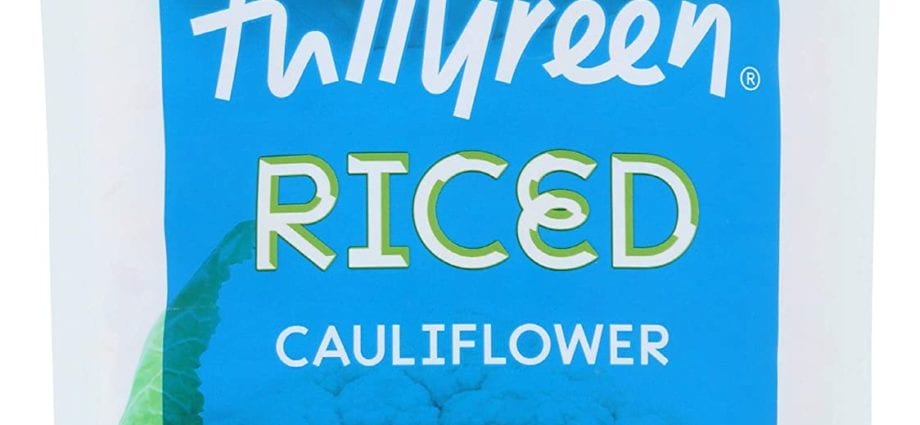 Calories Cauliflower, frozen, uncooked. Chemical composition and nutritional value.