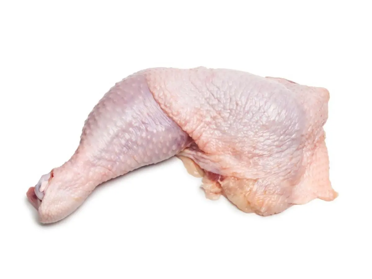 Calories Chicken, broiler chickens, thigh, baked. Chemical composition and nutritional value.