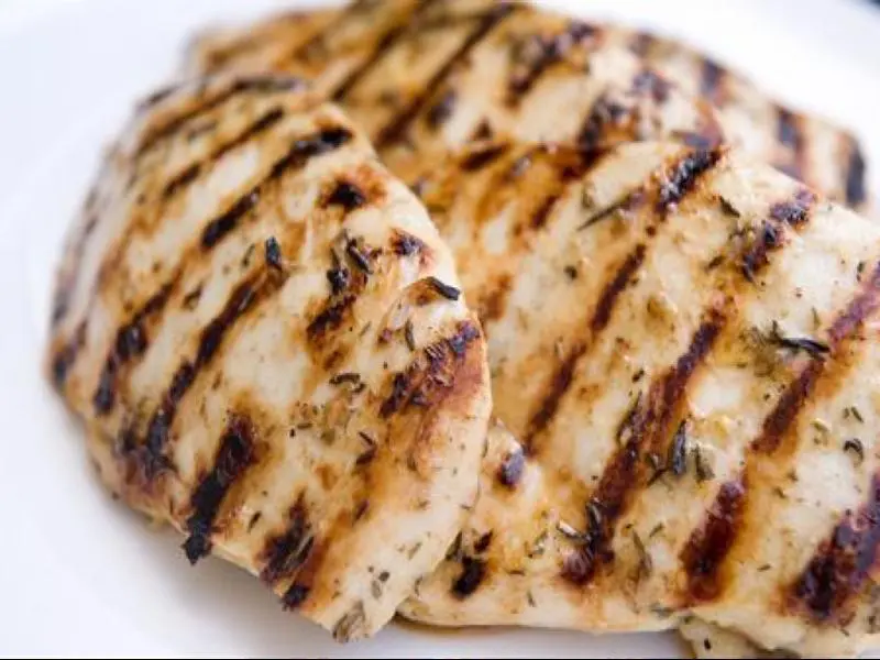 Calories Chicken, broilers, breast, grilled meat only. Chemical composition and nutritional value.