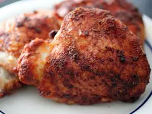 Calories Chicken, broilers, thigh, fried in batter. Chemical composition and nutritional value.