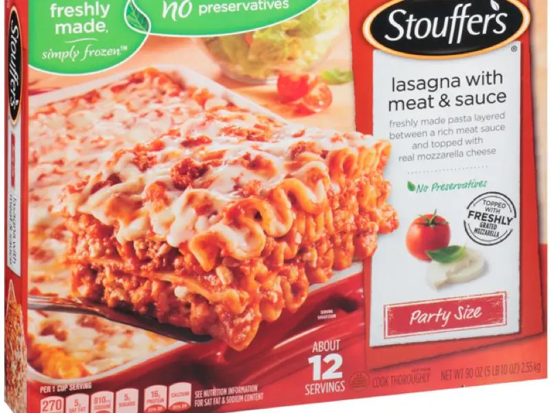 Calories Lasagna with meat and sauce, frozen. Chemical composition and nutritional value.