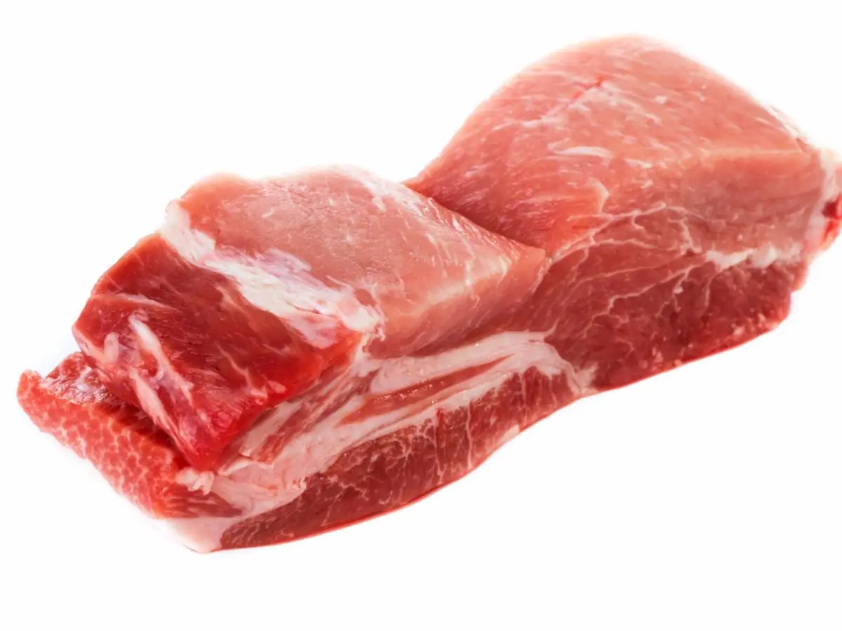 Calories Pork, fresh, shoulder blades, front leg, separated lean meat, raw. Chemical composition and nutritional value.