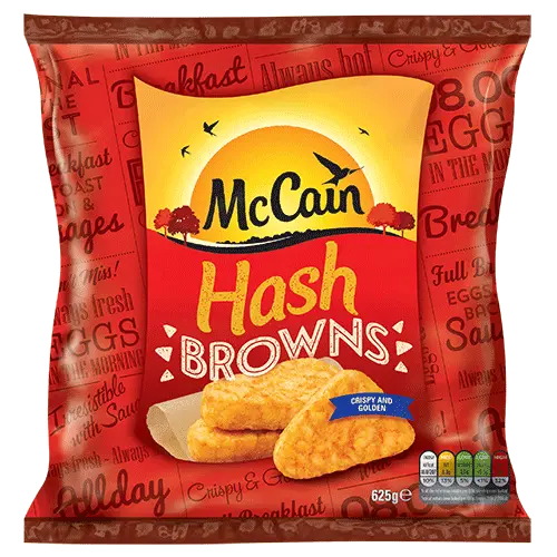 Calories Potato hashbrown, frozen, no additives, uncooked. Chemical composition and nutritional value.