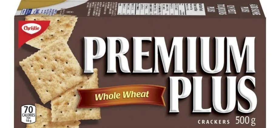 Calories Salted whole wheat crackers (including other grains). Chemical composition and nutritional value.