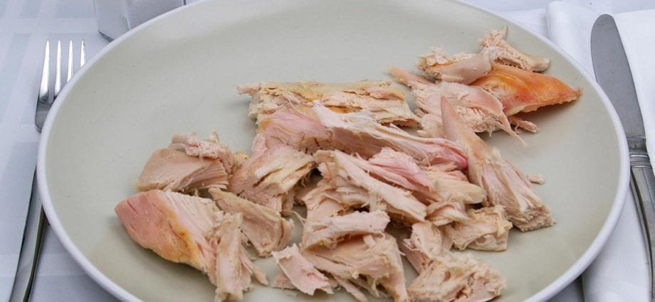 Calories Dinde, poulet, peau uniquement, cuit au four. Composition chimique et valeur nutritionnelle.