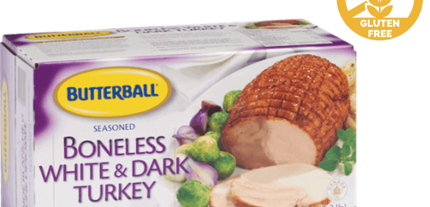 Calories Turkey roll, white and dark meat. Chemical composition and nutritional value.