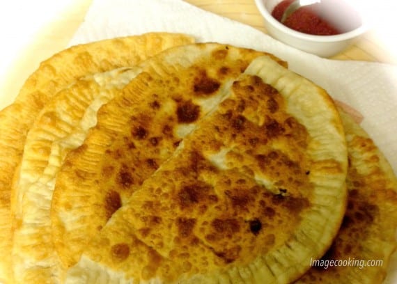 Chebureka recipe. Calorie, chemical composition and nutritional value.
