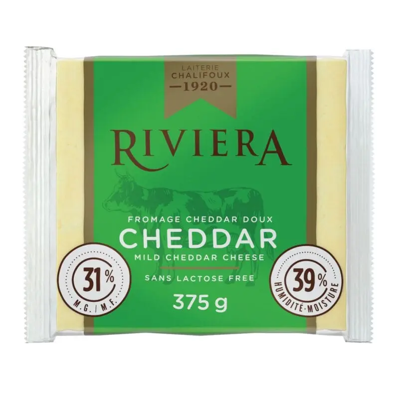 Cheddar cheese 31% fat, ppm 50% dry in-ve