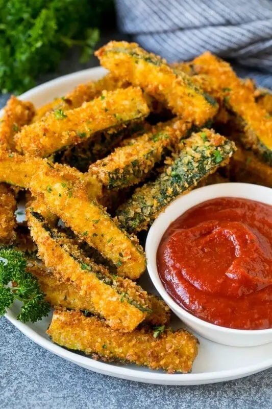 Cheese Breaded Zucchini Recipe. Calorie, chemical composition and nutritional value.