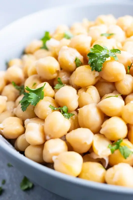 Chickpeas (garbanzo beans), boiled with salt