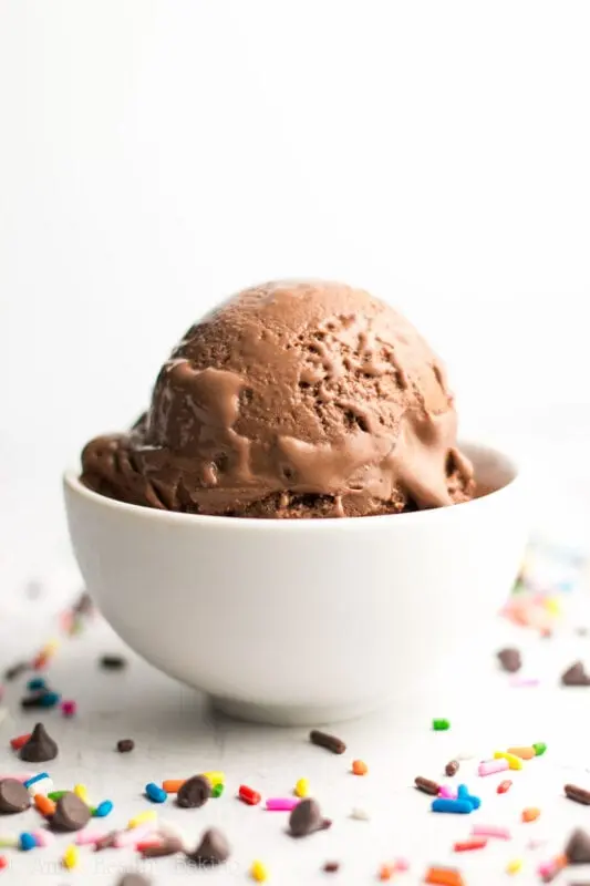 Chocolate Ice Cream Recipe. Calorie, chemical composition and nutritional value.