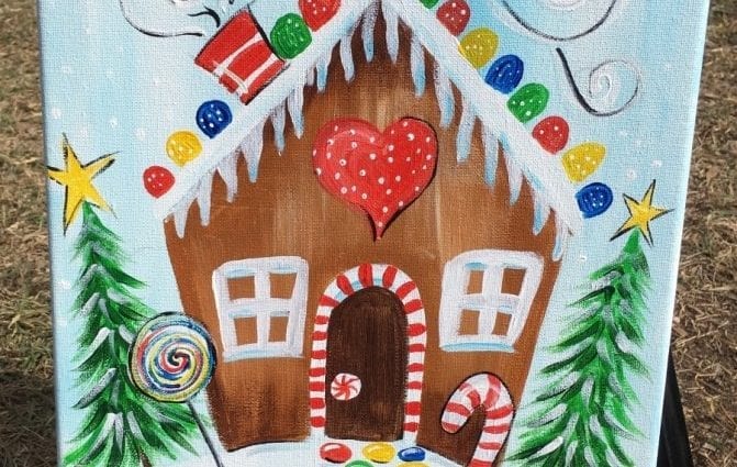 Christmas gingerbread painting