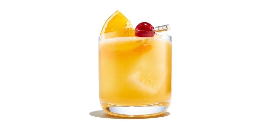 Cocktail, Whisky Sour, gemaakt met whisky en water