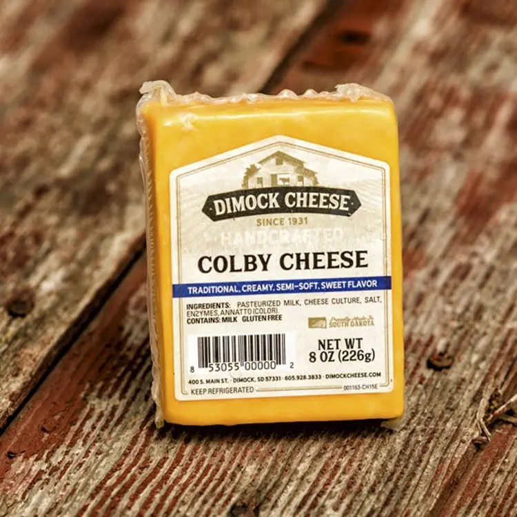 Colby cheese, mdzh 52% dry in-ve