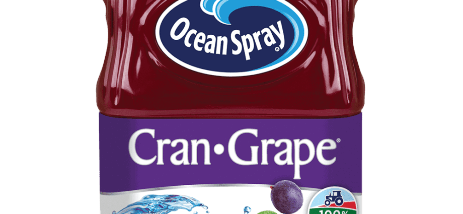 Cranberry-grape juice-drink, bottled