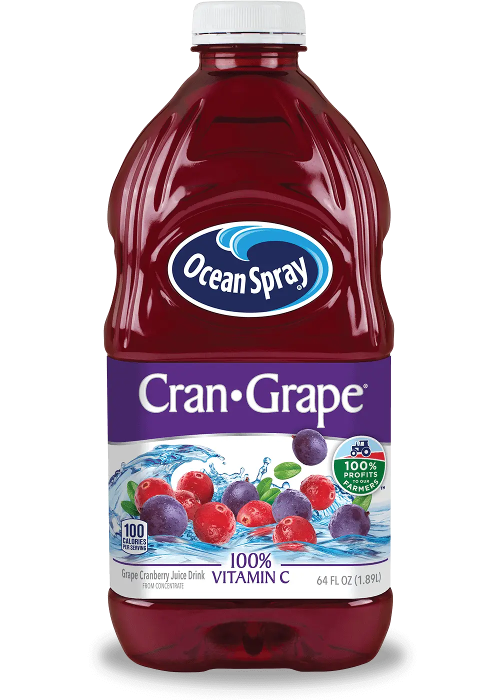 Cranberry-grape juice-drink, bottled