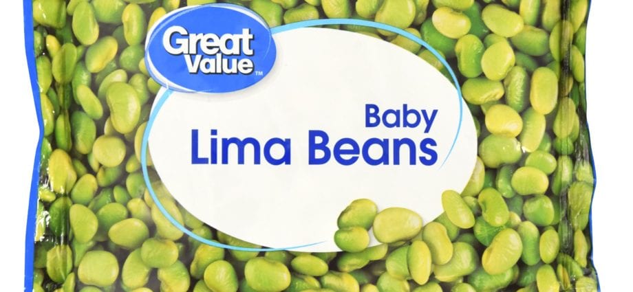 Lima fazole, jsou malé, nezralé, zmrazené, vařené se solí
