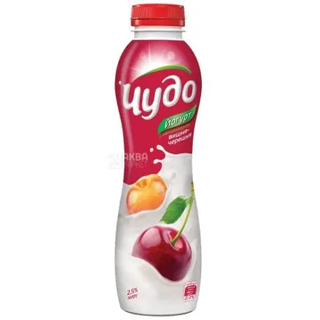 Drinking yoghurt 2,5% fat, with fruit filling