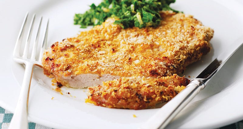 Escalope recipe. Calorie, chemical composition and nutritional value.