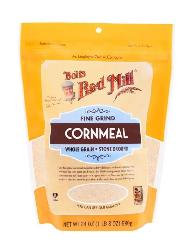 Finely ground yellow corn flour, germ-free