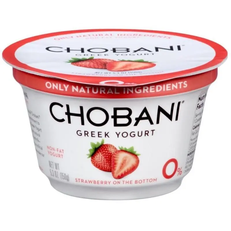 Greek low-fat strawberry yogurt