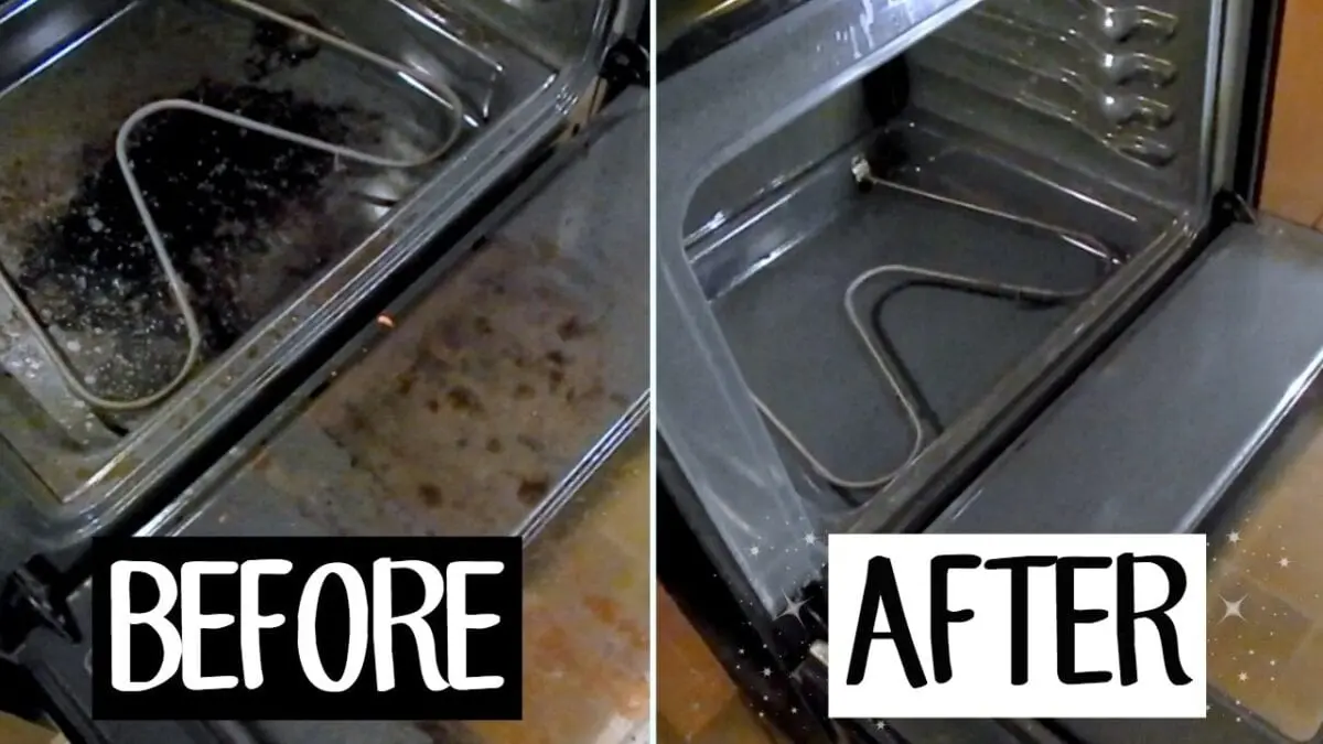 How to clean the oven door