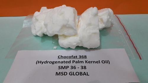 Hydrogenated palm kernel oil for food industry, confectionery fat, intermediate processing product