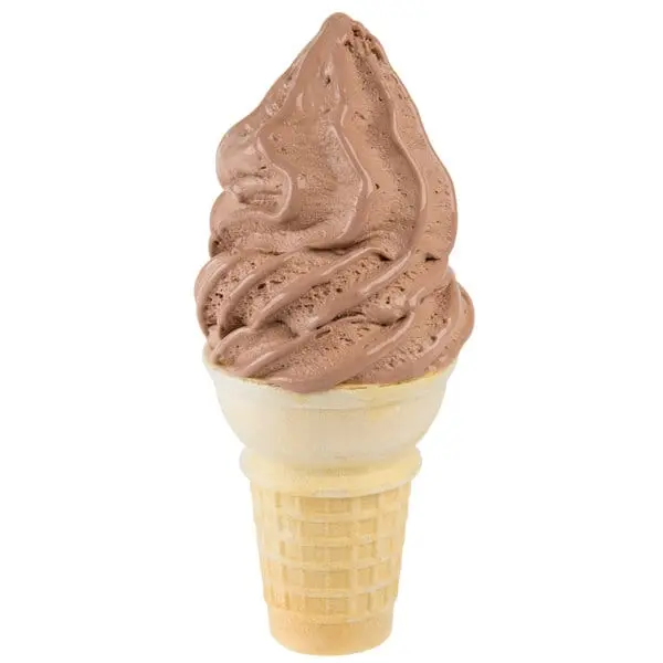 Ice cream, soft, chocolate 13% fat,