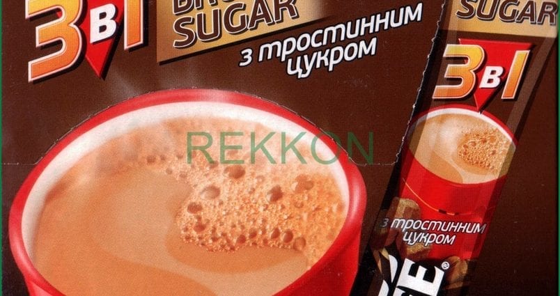 Instant coffee, with sugar, with mocha aroma, powder