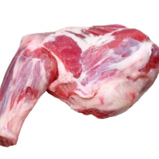 Lamb front Leg with the shoulder blade, meat and fat trimmed to 1/8&#8243; fat, roasted