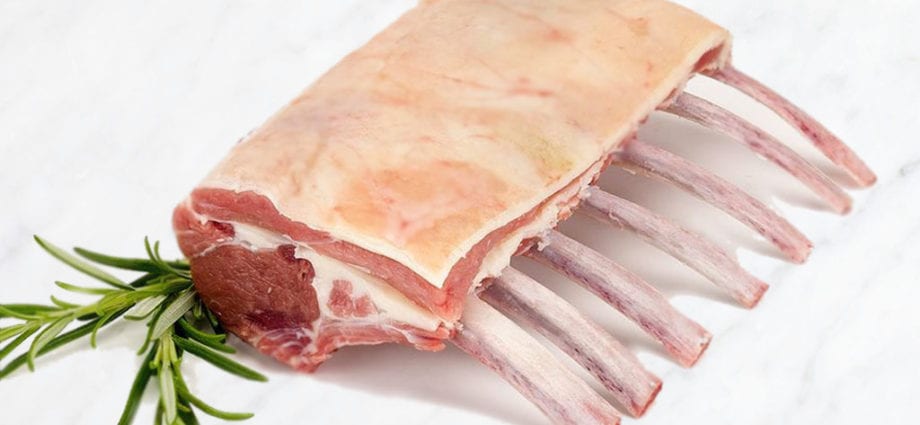 Lamb Rib, New Zealand, frozen, separable lean and fat, roasted