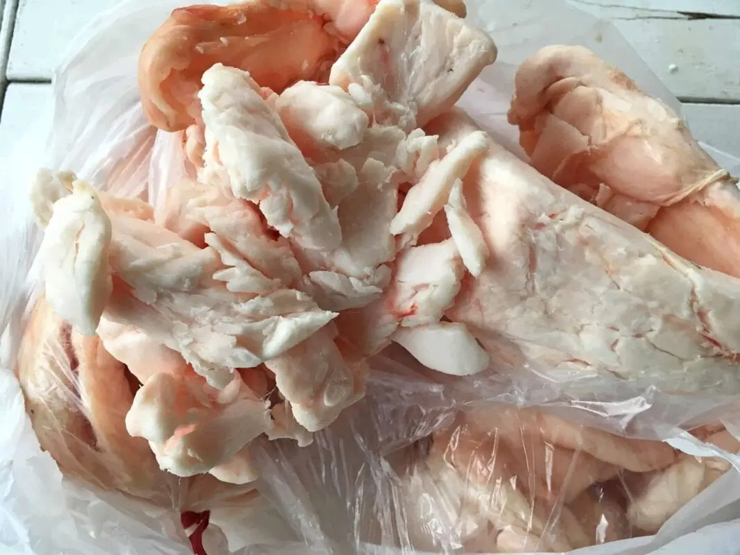 Lard (pork fat, without skin)