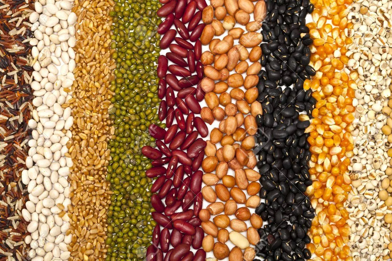 Lentils, grains