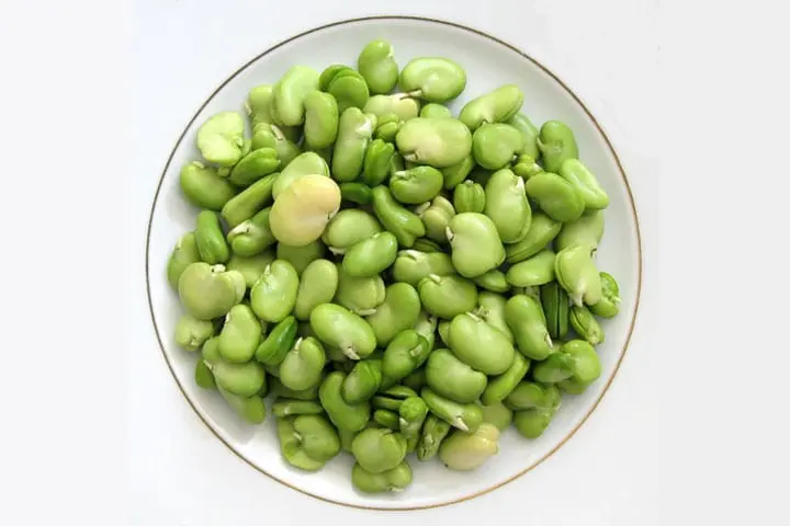 Lima beans, immature, cooked with salt