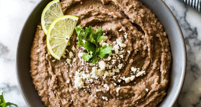 Mashed beans, Mexican food, canned