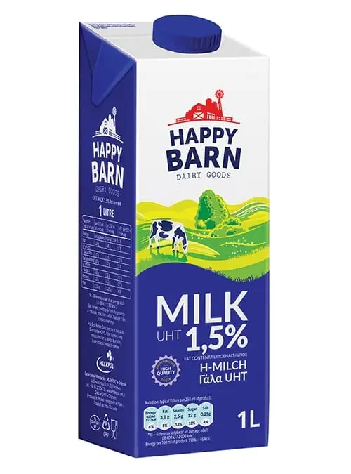 Milk 1,5% fat, sterilized