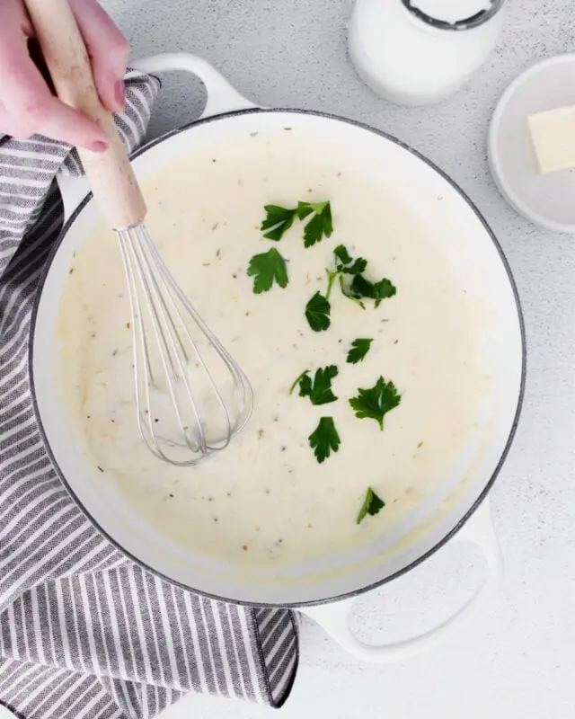 Milk Sauce Recipe. Calorie, chemical composition and nutritional value.