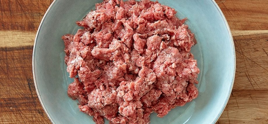 Minced meat bison pasture cooked