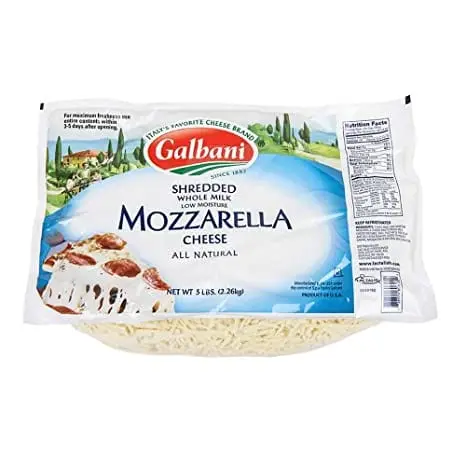 Mozzarella cheese, low moisture, grated, mdzh 36% dry in-ve