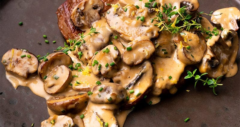 Mushroom Sauce Recipe. Calorie, chemical composition and nutritional value.