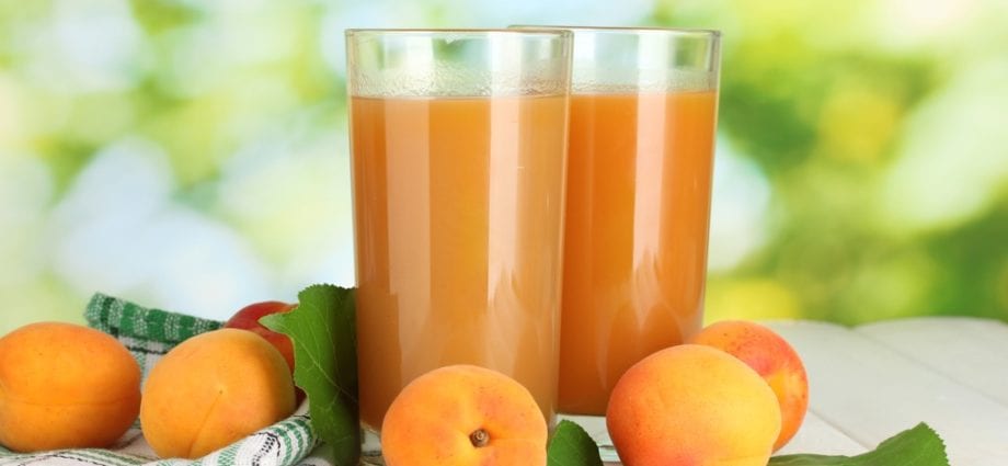 Orange and apricot juice drink, canned