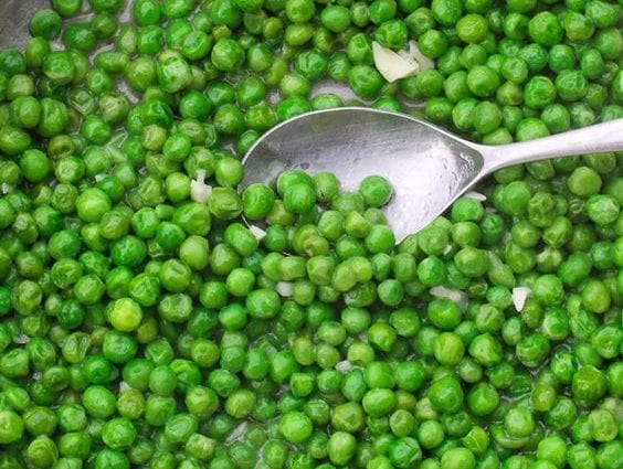 Peas, green, boiled without salt