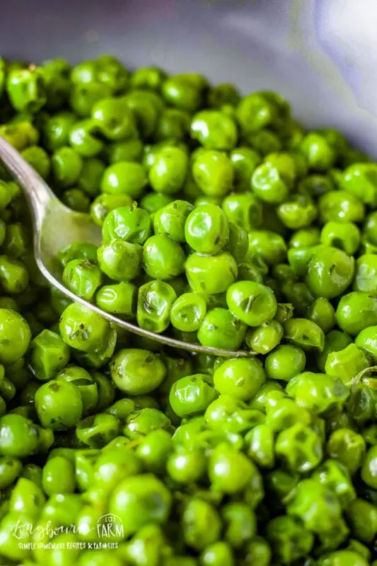 Peas, green, frozen, cooked with salt