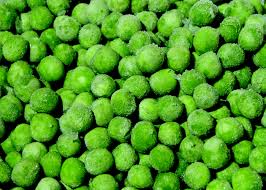 Peas, green, frozen, uncooked