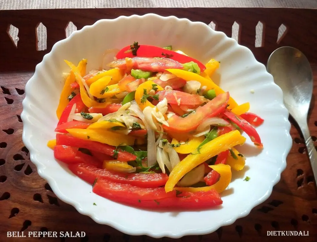 Pepper Salad Recipe. Calorie, chemical composition and nutritional value.