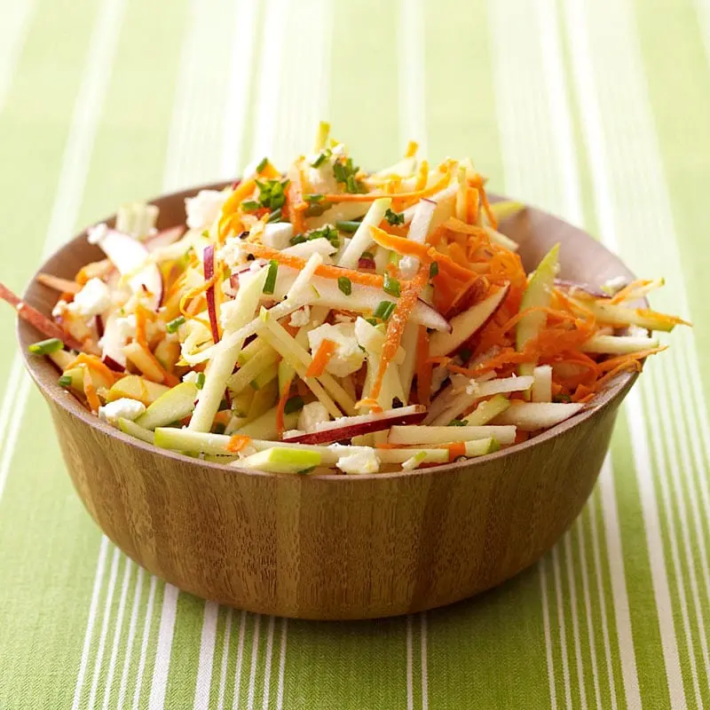 Recipe Apple and Carrot Salad with Nuts. Calorie, chemical composition and nutritional value.