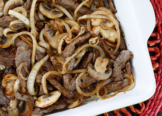 Recipe Beefsteak with Onions. Calorie, chemical composition and nutritional value.