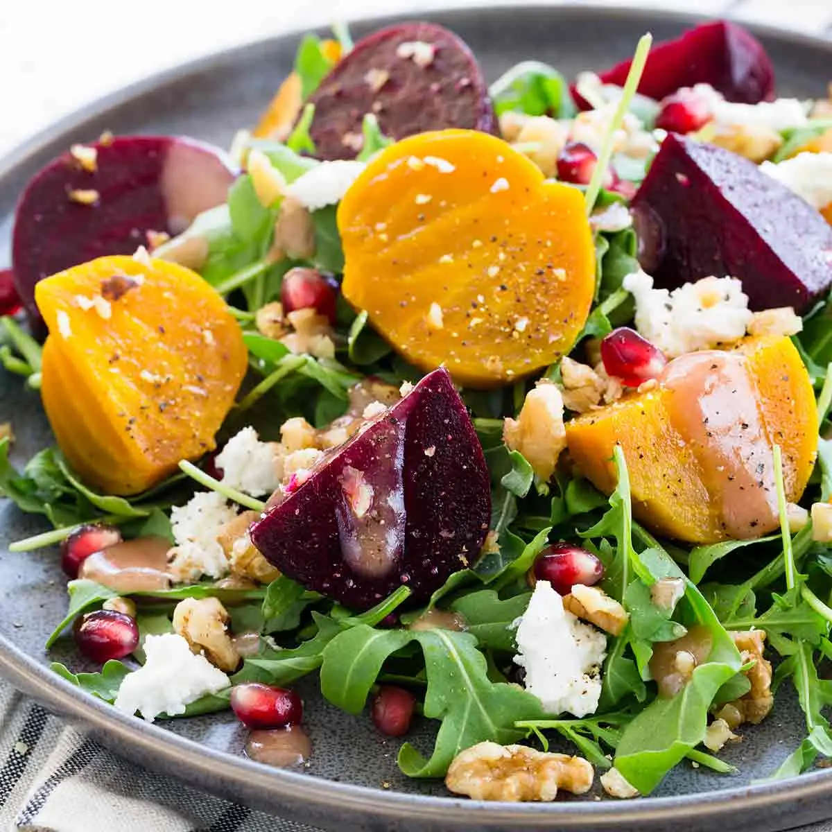 Recipe Beetroot Salad with Cheese and Garlic. Calorie, chemical composition and nutritional value.